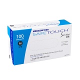 麦迪康SafeTouch® 1175B 无粉高弹性丁腈检查手套（蓝色）|S码|（整箱）
